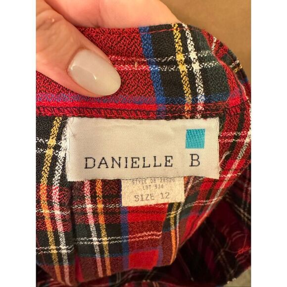 Vintage Danielle B Plaid Pleated Skirt - Picture 6 of 7